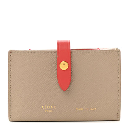 Celine Grained Shiny Calfskin Accordion Card Holder Light Taupe 1 of 8