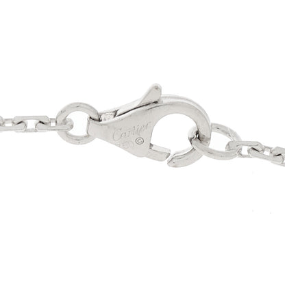 Cartier 18K White Gold Black Ceramic Diamond Interlocking LOVE Necklace 3 of 5