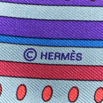 Hermes Silk Sequences Twilly Scarf Bleu Glacier 3 of 4