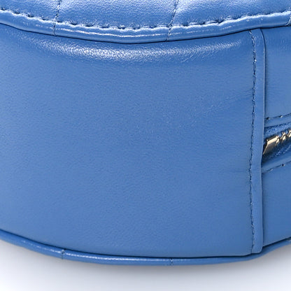 Chanel Lambskin Round Clutch With Chain Blue 10 of 10