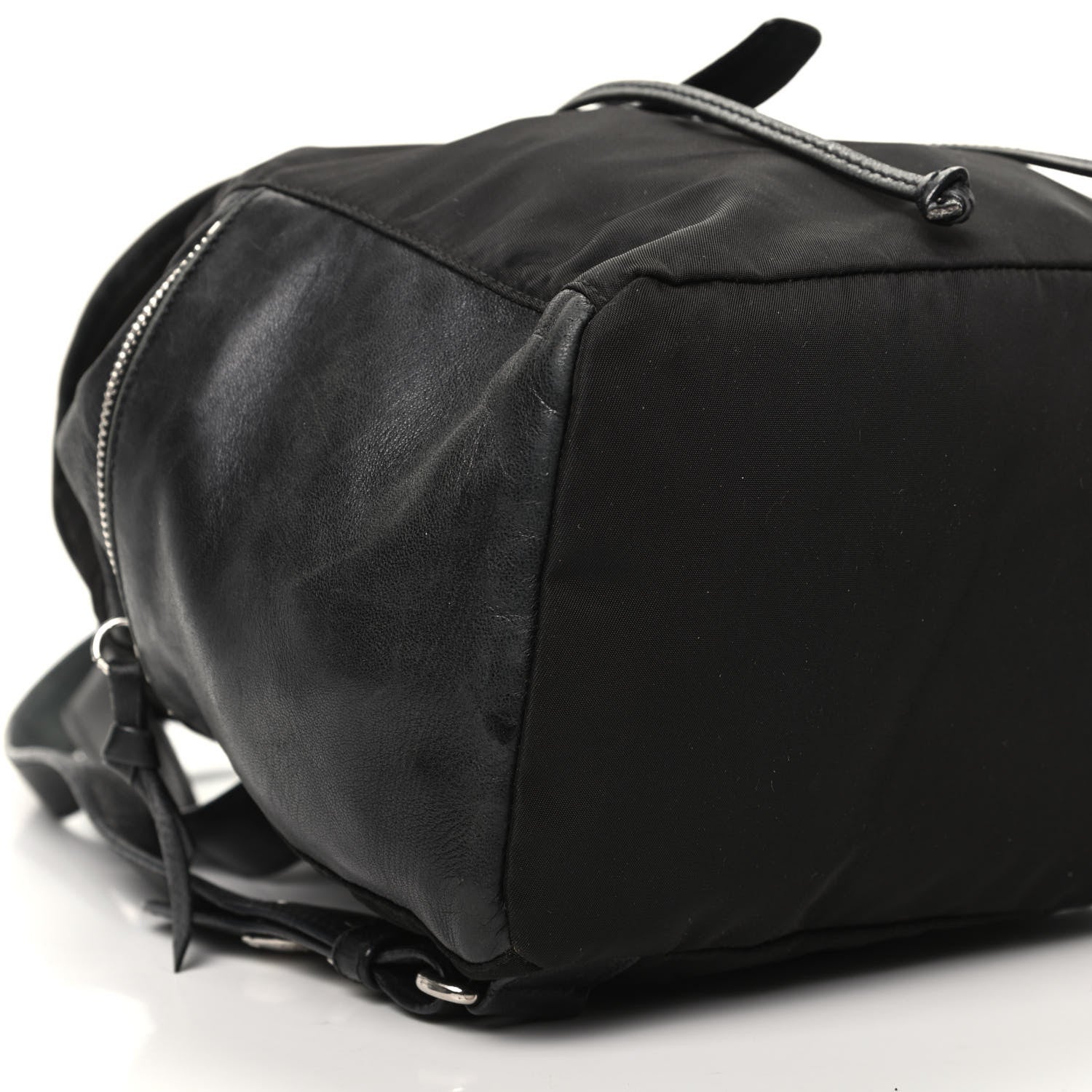 Prada Tessuto Nylon Calfskin Backpack Black 8 of 9