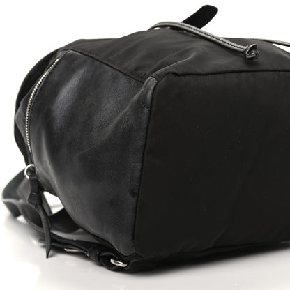 Prada Tessuto Nylon Calfskin Backpack Black 8 of 9