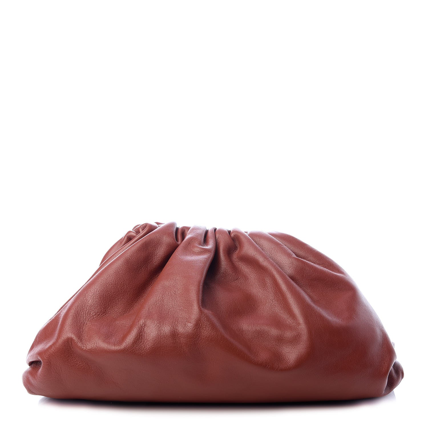 Bottega Veneta Smooth Butter Calf The Pouch Oversized Clutch Rust 1 of 8