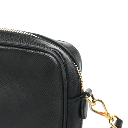 Prada Saffiano Mini Camera Crossbody Bag Black 9 of 9