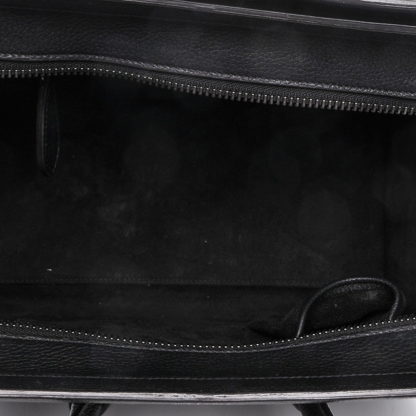 Drummed Calfskin Micro Luggage Black