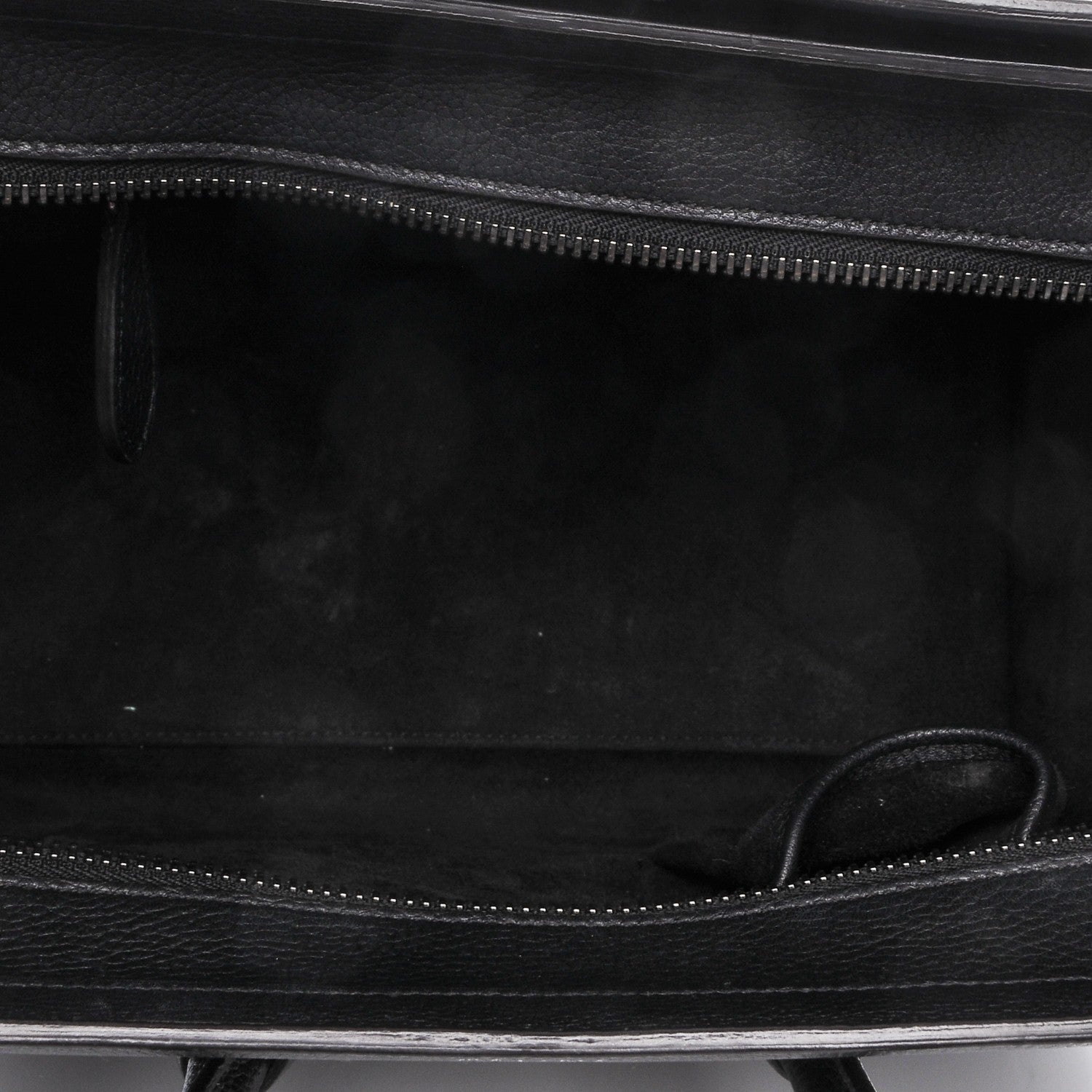 Celine Drummed Calfskin Micro Luggage Black 5 of 6