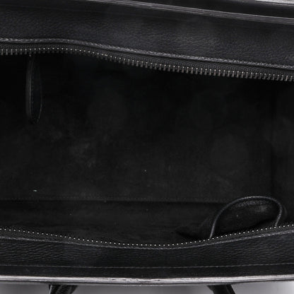 Celine Drummed Calfskin Micro Luggage Black 5 of 6