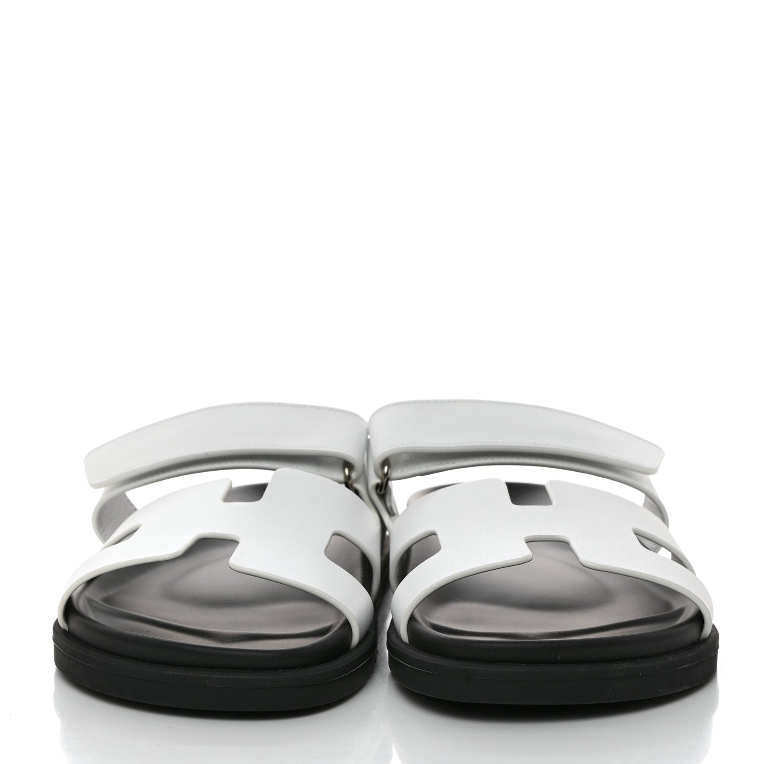 Hermes Calfskin Womens Chypre Sandals 38 White 2 of 9
