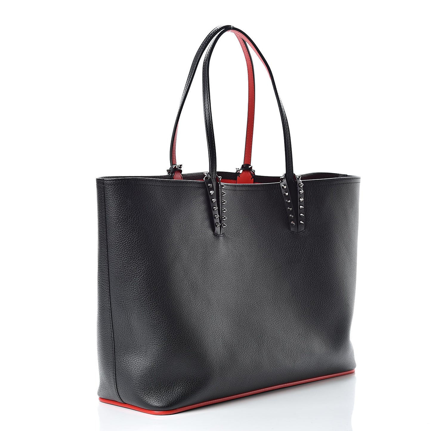 Calfskin Spikes East West Cabata Tote Black