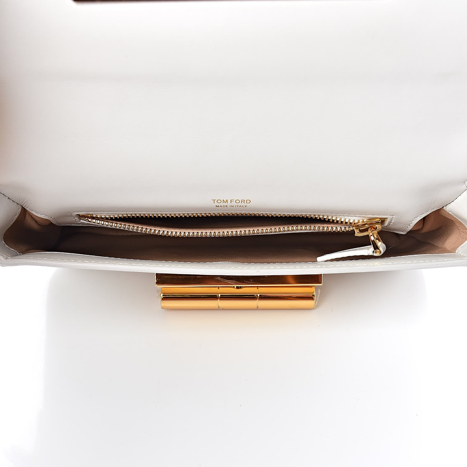 Tom Ford Calfskin Medium Natalia Chain Bag Chalk 5 of 11