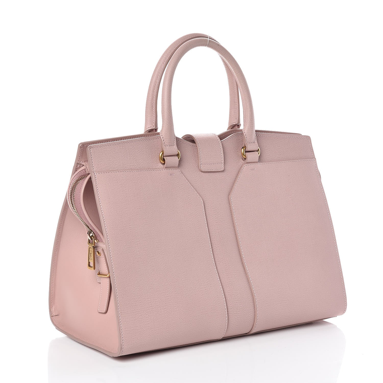 Saint Laurent Textured Calfskin Medium Cabas ChYc Light Pink 3 of 9