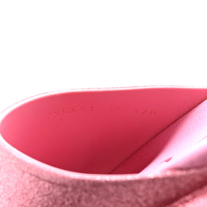 Gucci Glitter Rubber Womens Interlocking G Platform 42mm Slide Sandals 36 Rose 9 of 10