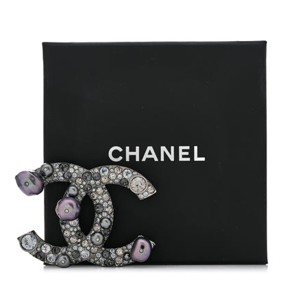 Chanel Ruthenium Pearl Crystal CC Mini Brooch 5 of 5