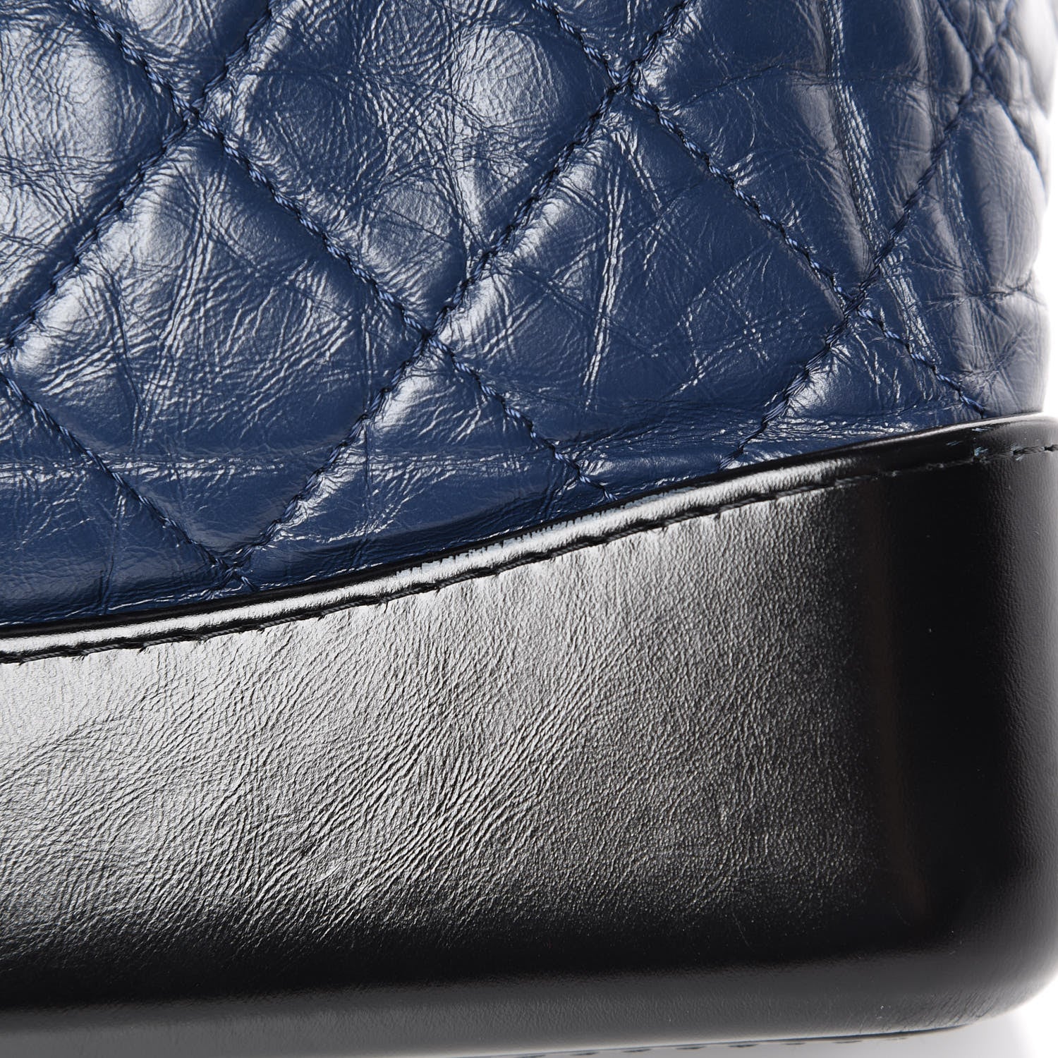 Chanel Aged Calfskin Quilted Gabrielle Backpack Navy Black 11 of 11