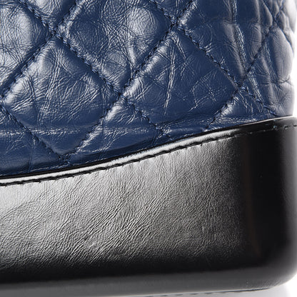 Chanel Aged Calfskin Quilted Gabrielle Backpack Navy Black 11 of 11