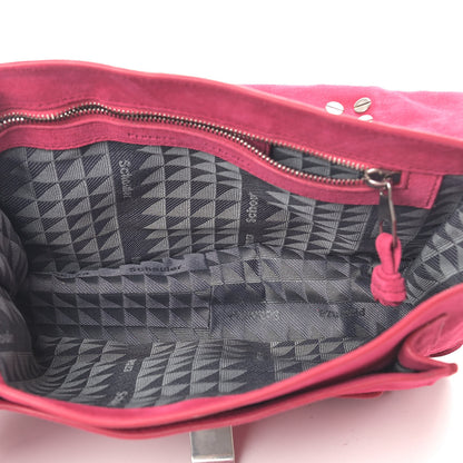 Proenza Schouler Suede Tiny PS1 Fringe Satchel Raspberry 5 of 10