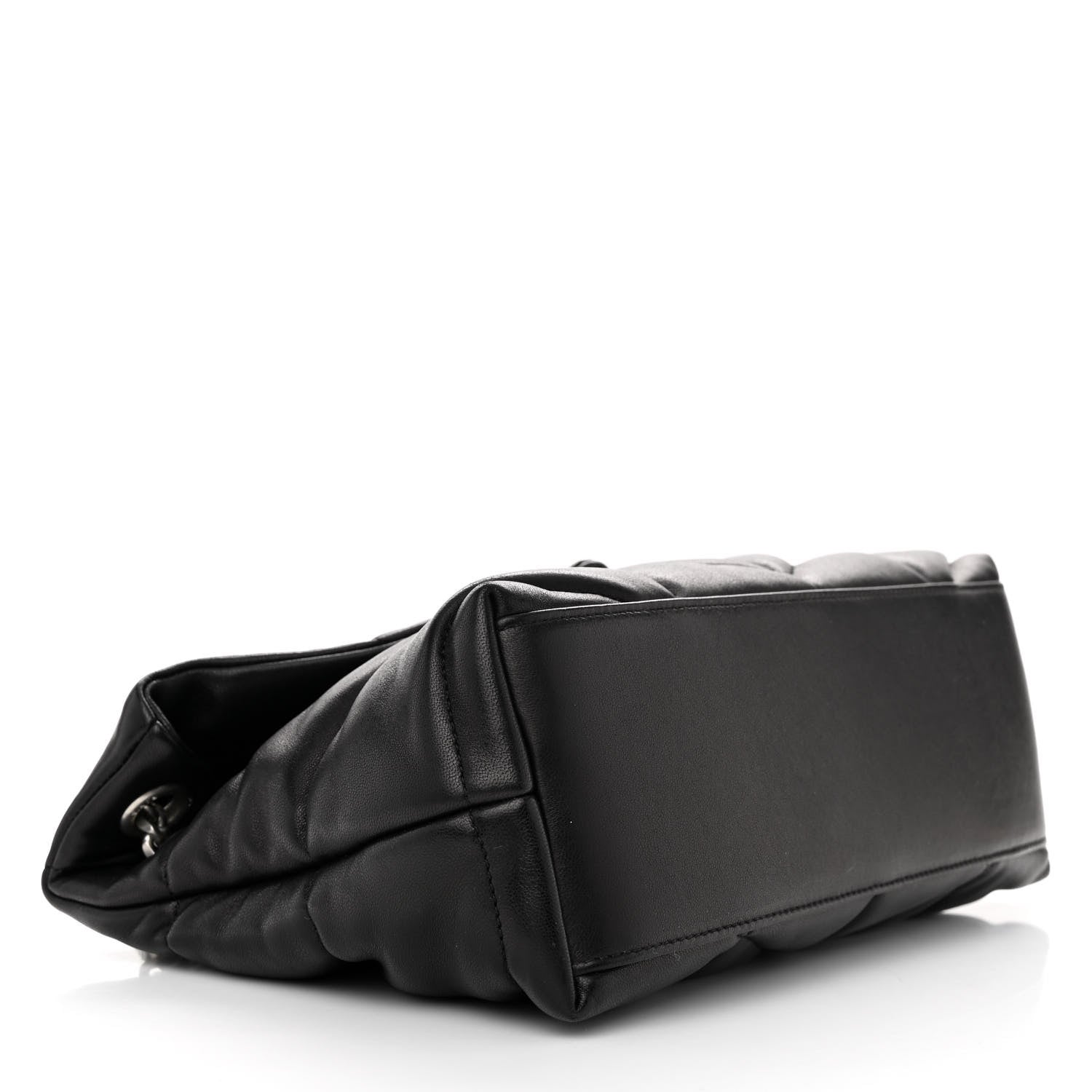 Saint Laurent Lambskin Quilted Small Loulou Puffer Monogram Chain Satchel Black 4 of 11
