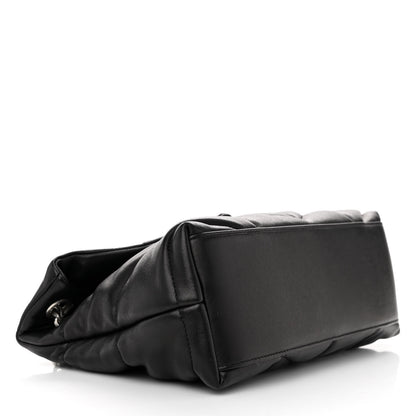 Saint Laurent Lambskin Quilted Small Loulou Puffer Monogram Chain Satchel Black 4 of 11