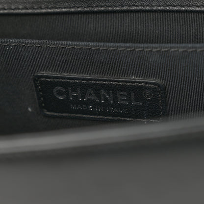 Chanel Calfskin Pleated Medium Boy In Rome Flap Black White 6 of 12
