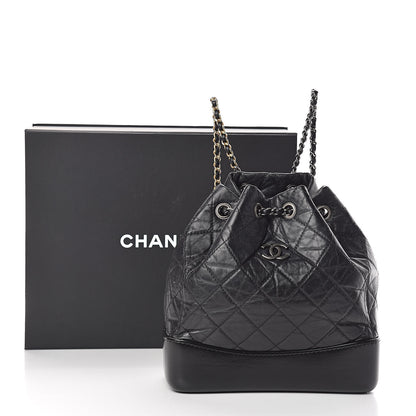 Chanel Aged Calfskin Quilted Small Gabrielle Backpack Black 11 of 11