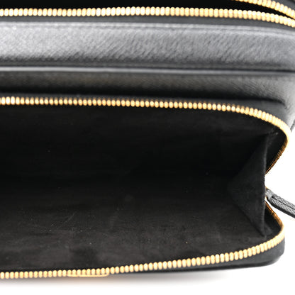 Christian Dior Grained Calfskin Caro Double Pouch Black 5 of 11