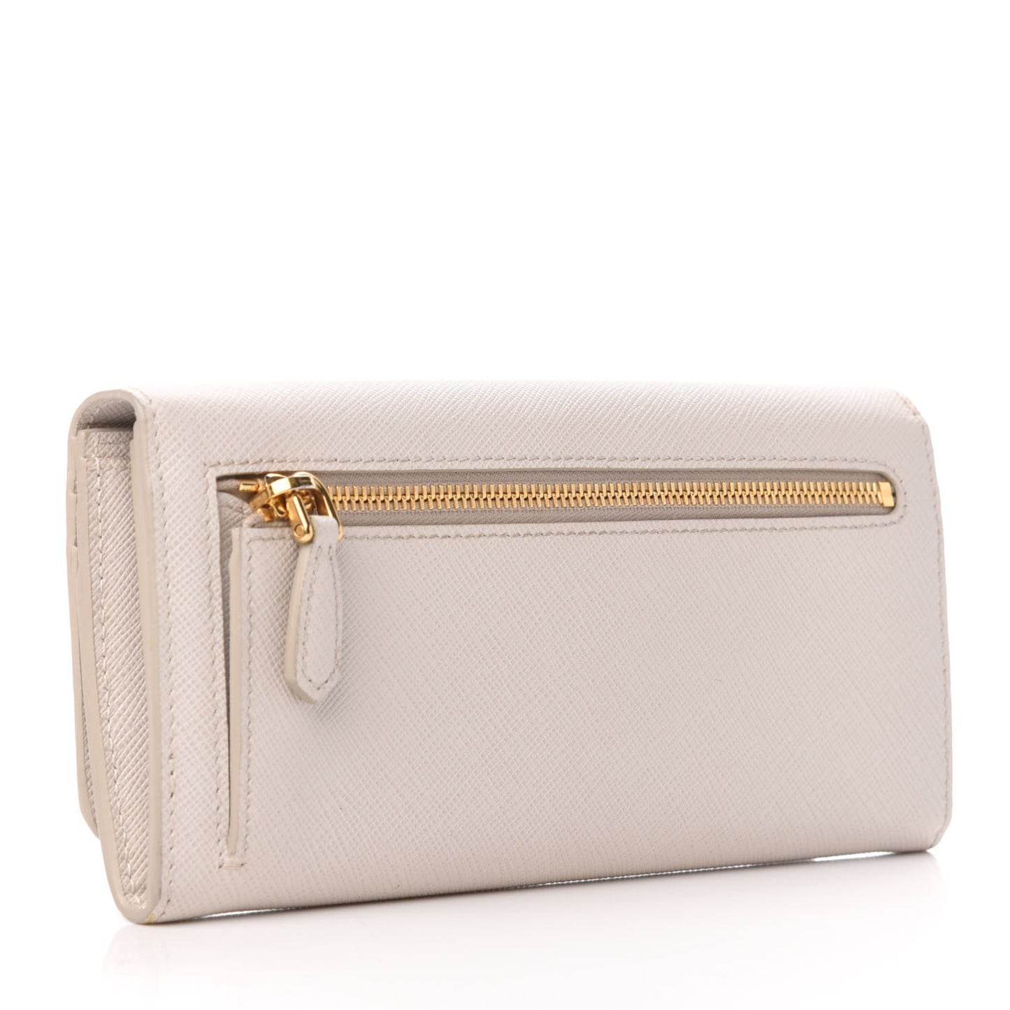 Saffiano Shine Monochrome Continental Wallet Talco