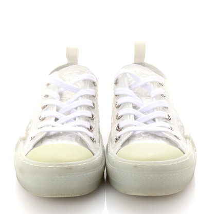 Christian Dior PVC Oblique Embossed Womens B23 Low Top Sneakers 37 White 3 of 10