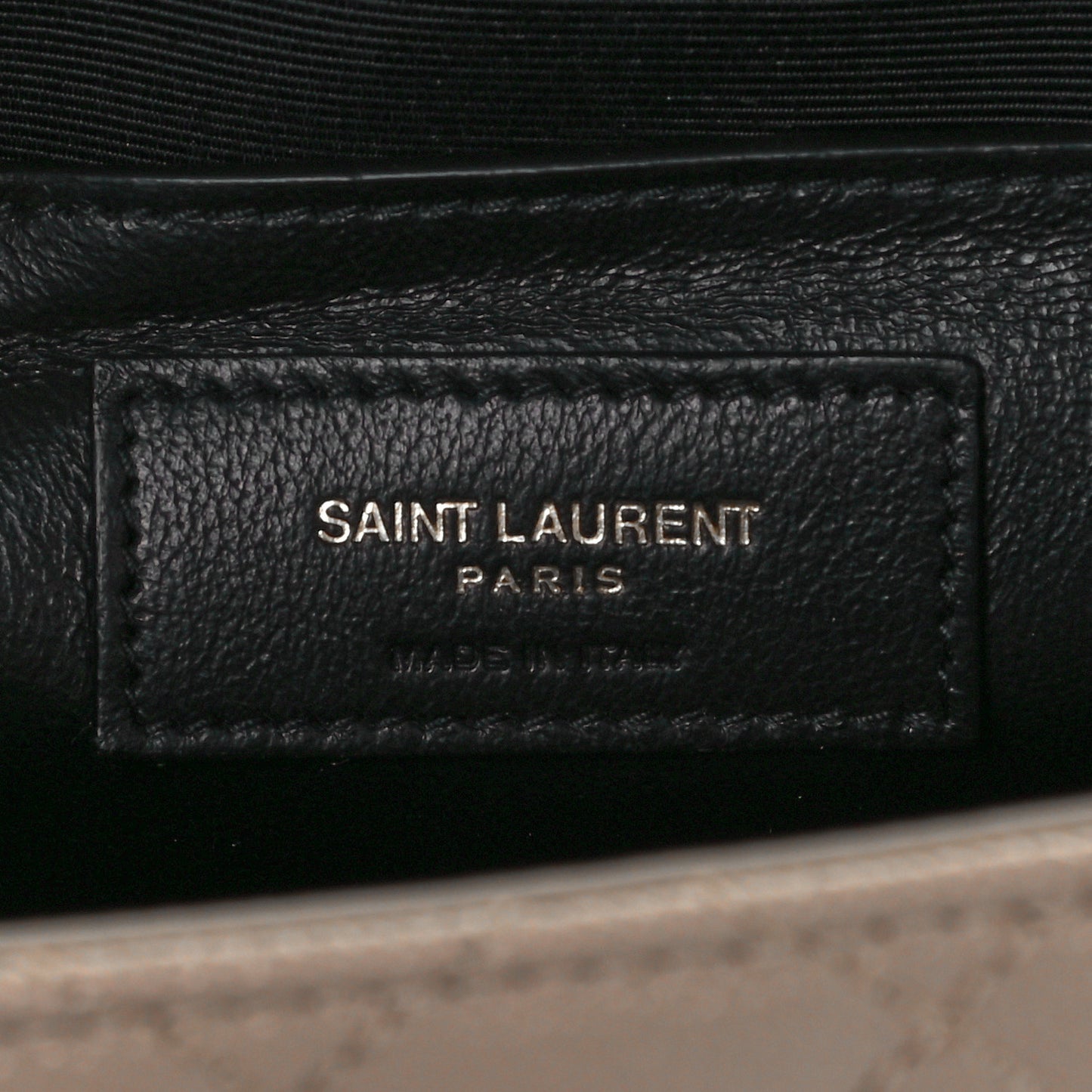 Grain De Poudre Textured Mixed Matelasse Medium Triquilt Monogram Satchel Dark Beige