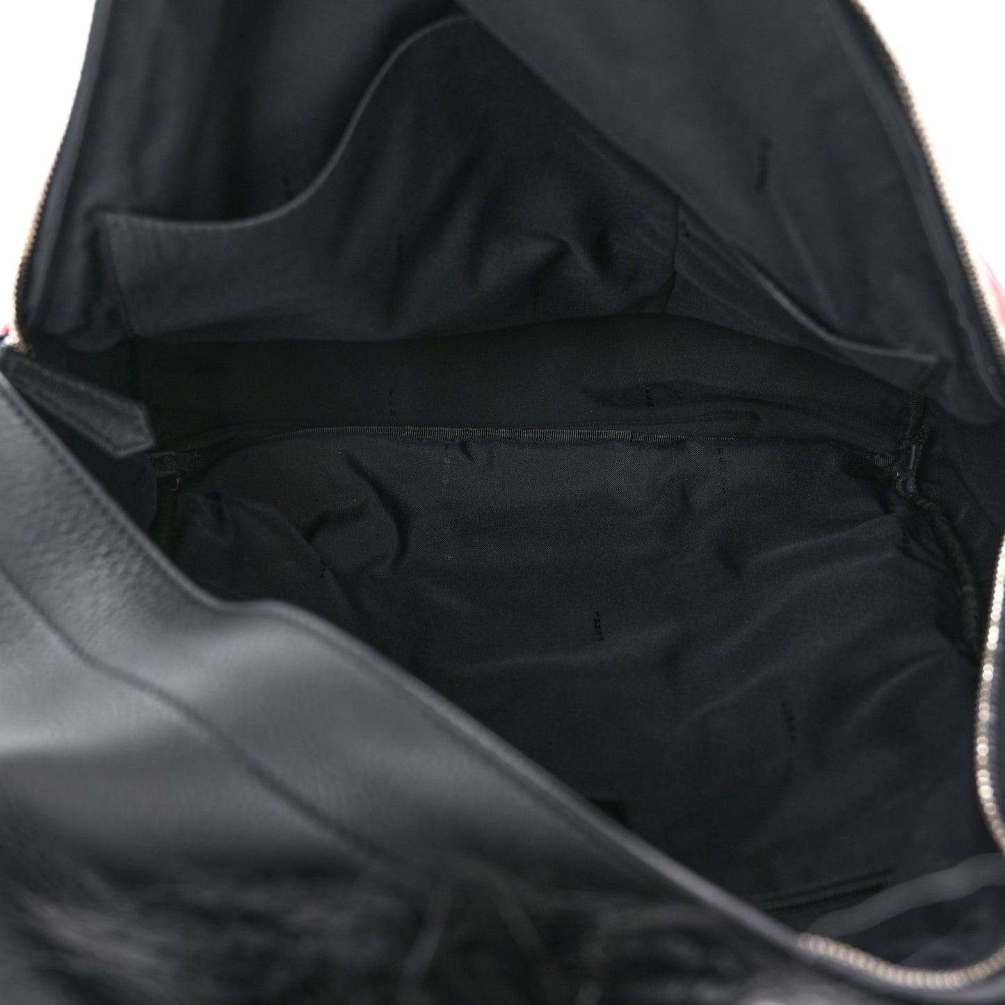 Nylon Vitello Elite Flamingo Fox Goat Fur Lightning Monster Eyes Backpack Rosso Black