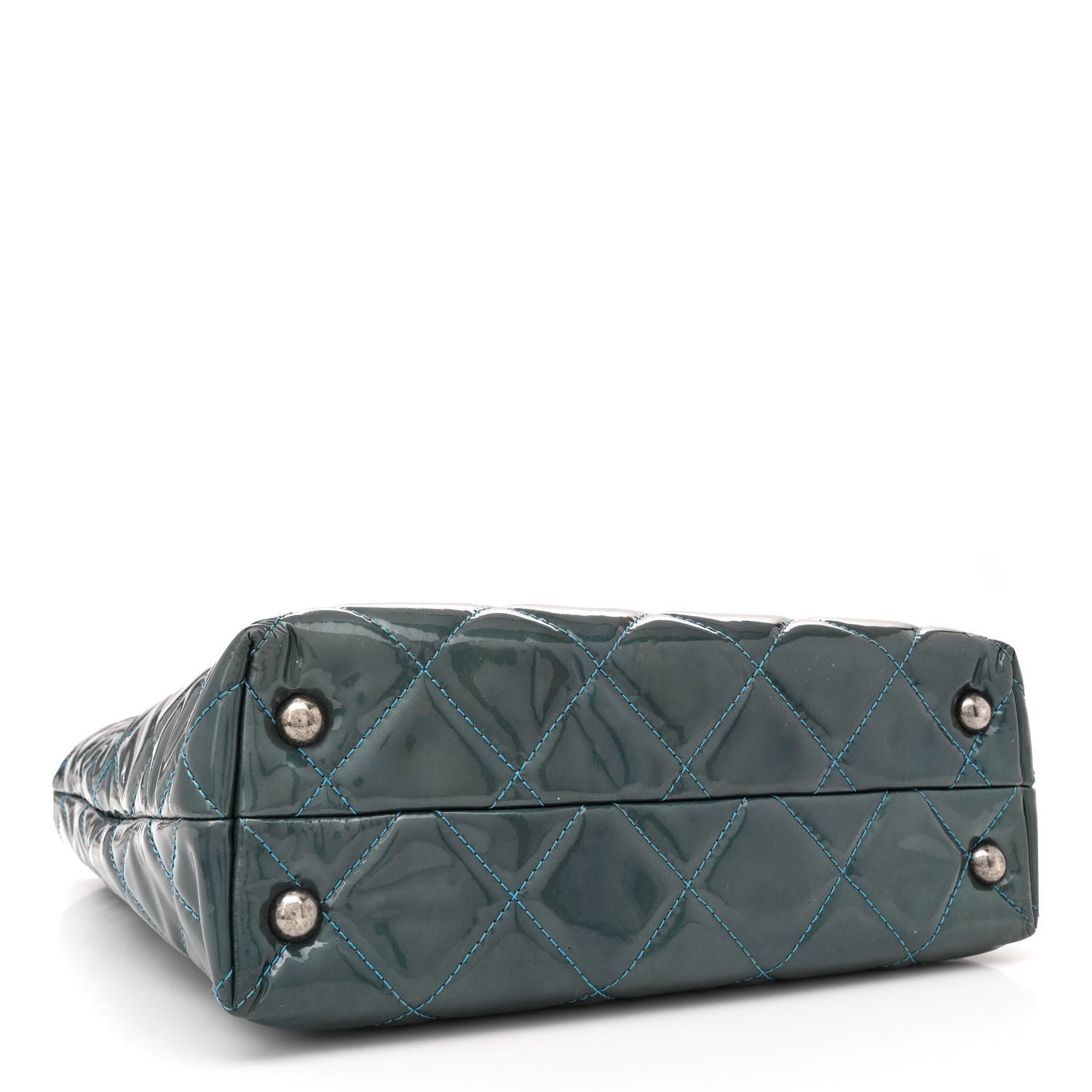 Chanel Patent Quilted Quilted Reissue 2.55 Tote Blue 4 of 12