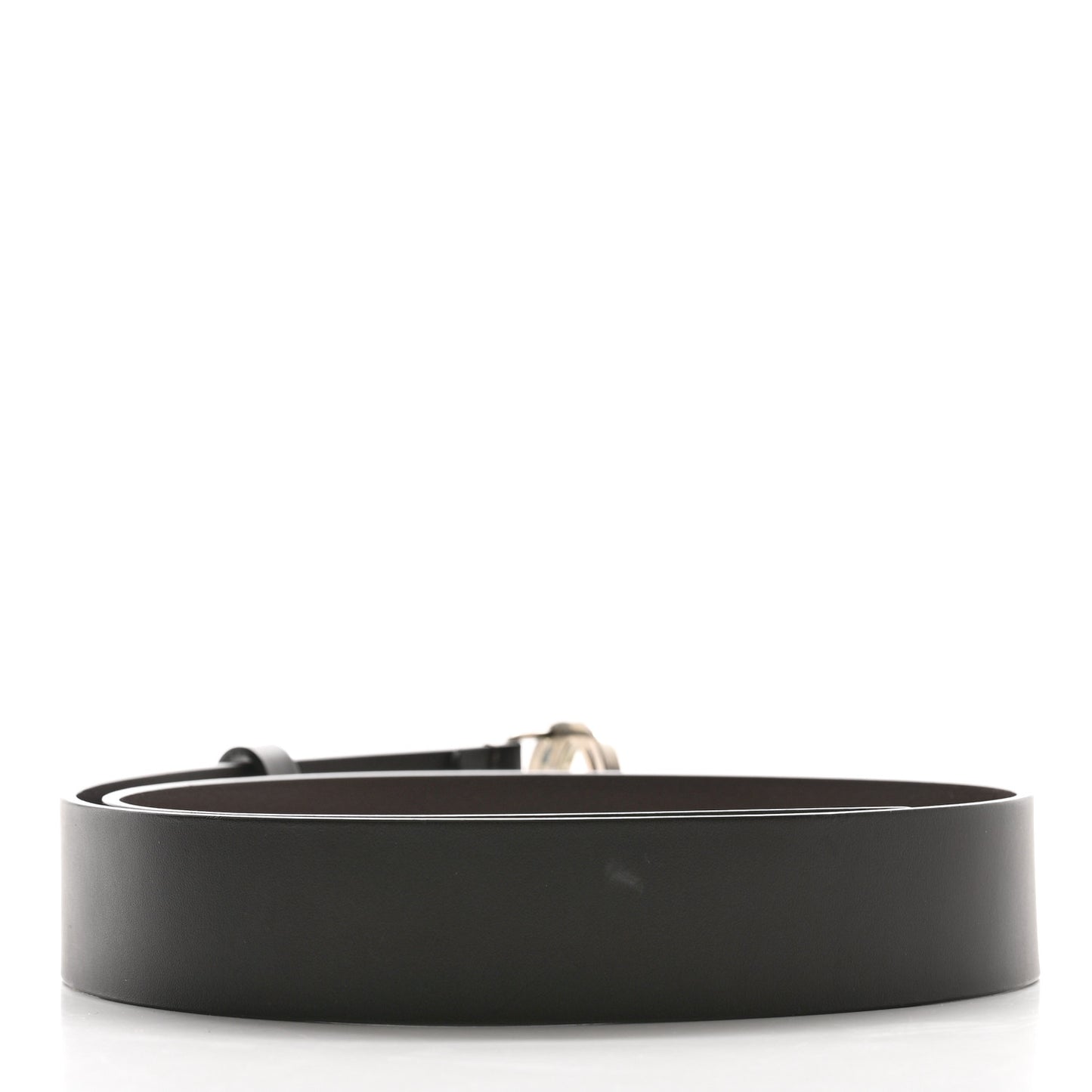 Selleria Calfskin Nickel Interlocking G 37mm Belt 85 34 Black