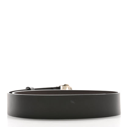 Gucci Selleria Calfskin Nickel Interlocking G 37mm Belt 85 34 Black 2 of 6