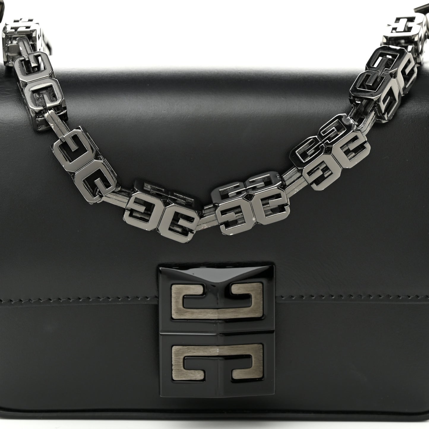 Box Calfskin Small 4G Cube Chain Shoulder Bag Black
