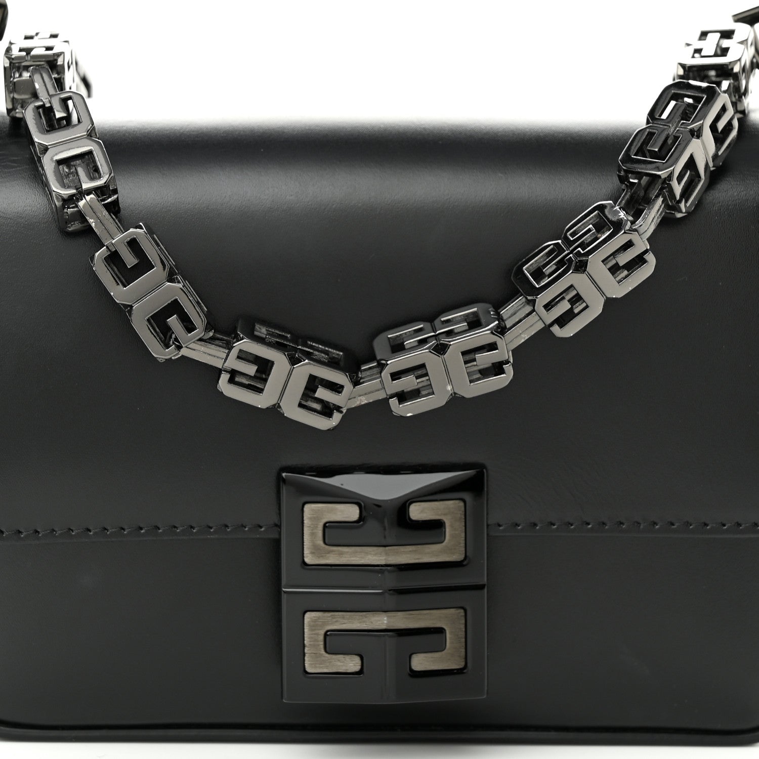 Givenchy Box Calfskin Small 4G Cube Chain Shoulder Bag Black 7 of 9