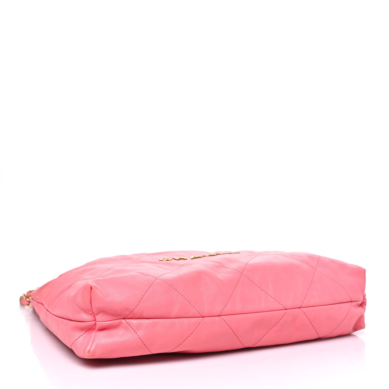 Chanel Shiny Calfskin Quilted Chanel 22 Drawstring Bag Coral Pink Coral Pink 5 of 11