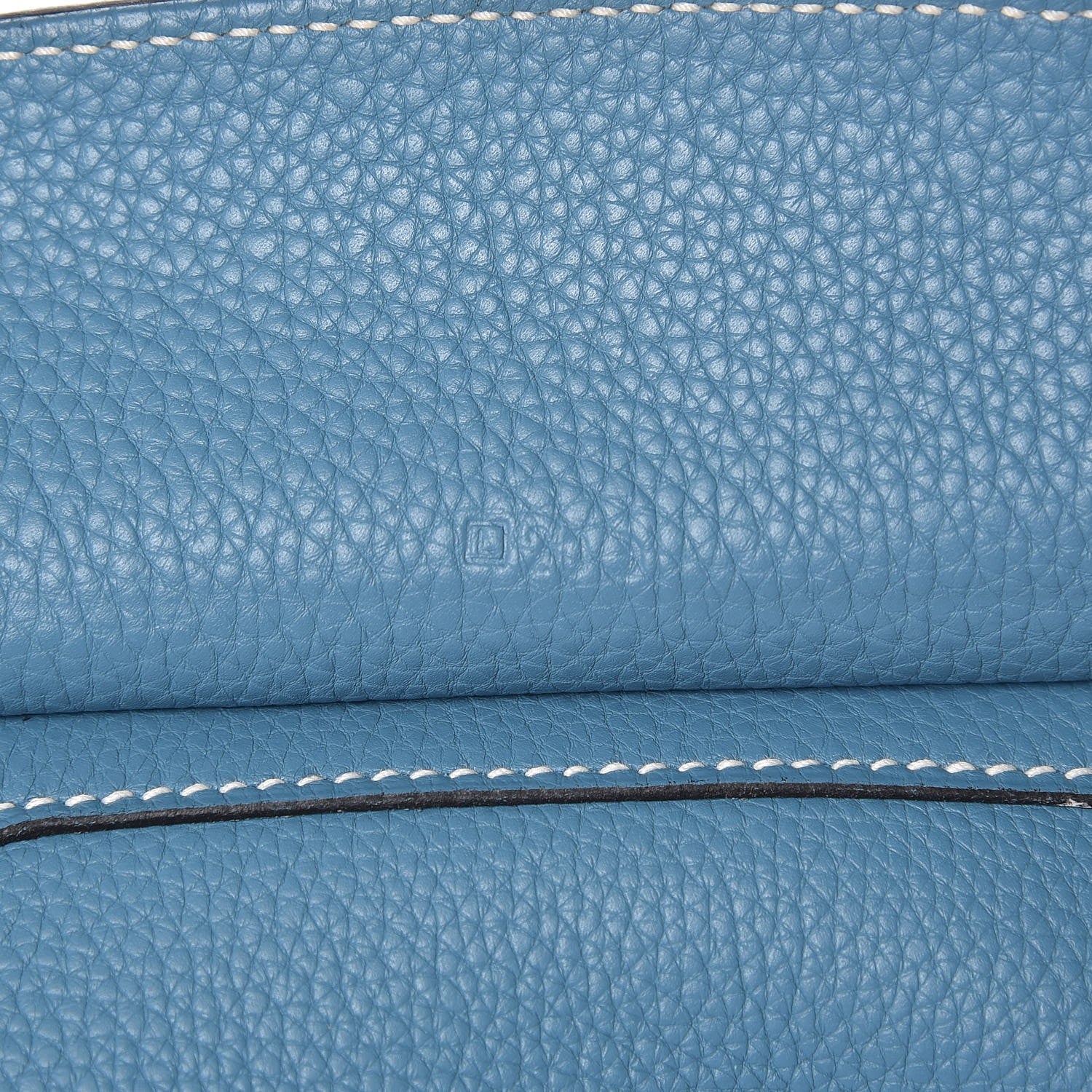 Hermes Taurillon Clemence Sherpa Backpack Blue Jean 7 of 10