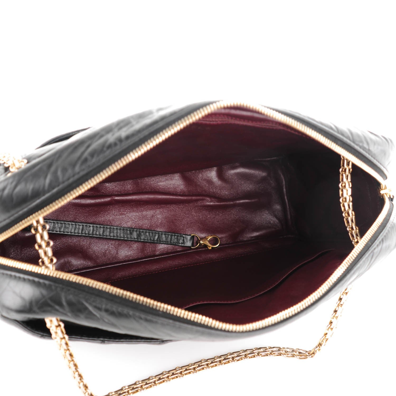 Chanel Aged Calfskin Quilted Large Reissue Camera Case Black 5 of 7