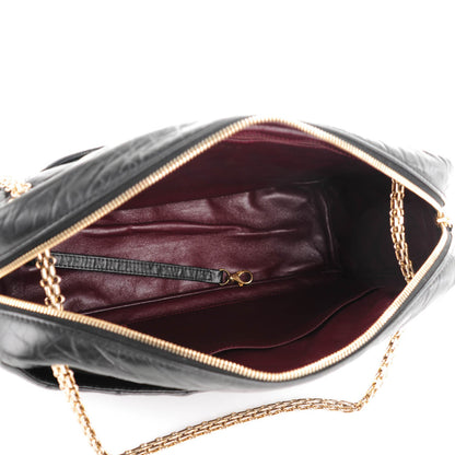 Chanel Aged Calfskin Quilted Large Reissue Camera Case Black 5 of 7