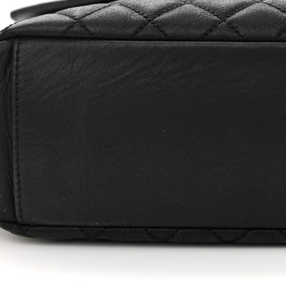 Saint Laurent SAINT LAURENT Calfskin Mixed Matelasse Triquilt Large Monogram Envelope Satchel Deep Marine 13 of 14