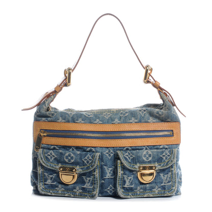 Louis Vuitton Monogram Denim Baggy PM Blue 1 of 8