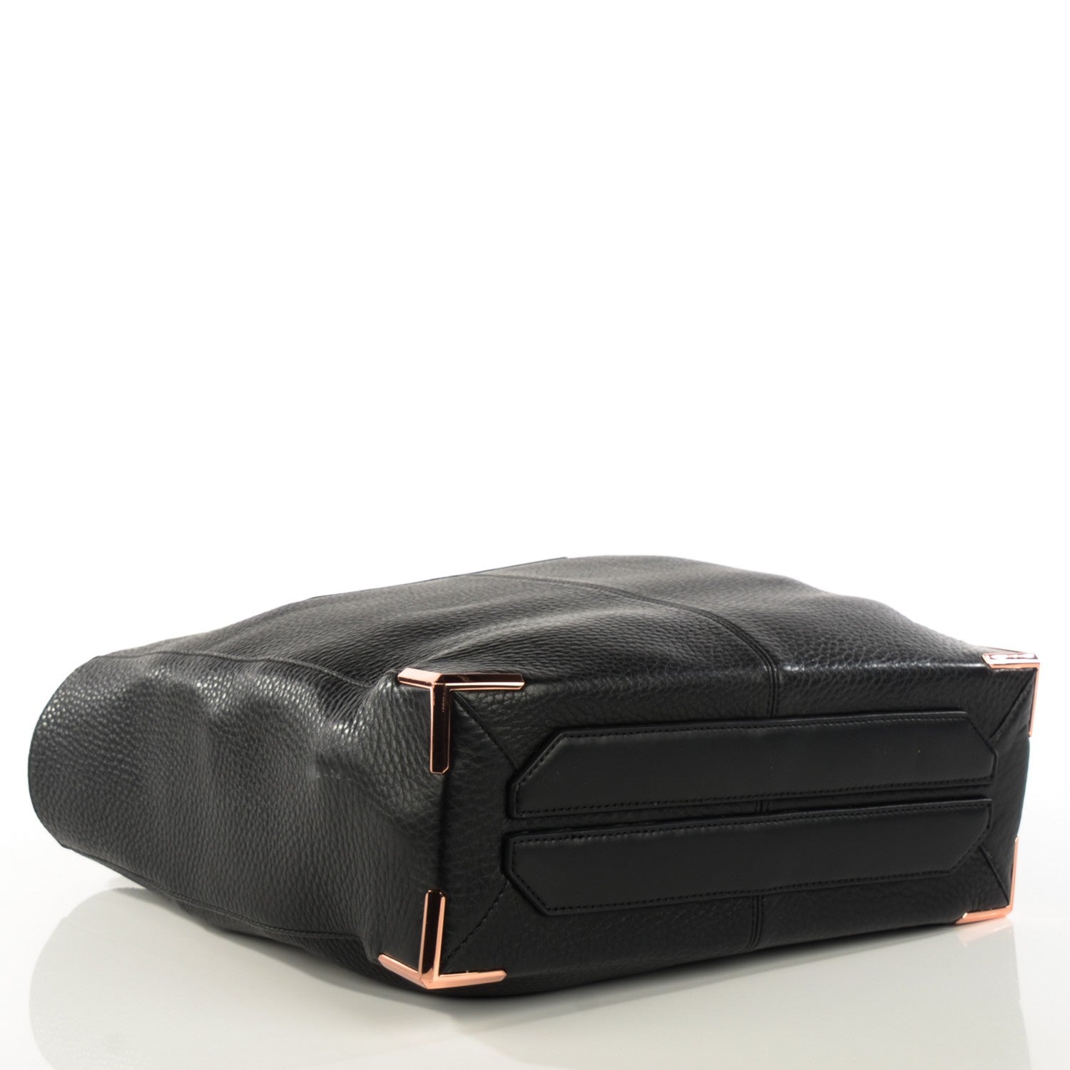 Alexander Wang Pebbled Calfskin Prisma Skeletal Tote Black Rose Gold Hardware 5 of 9