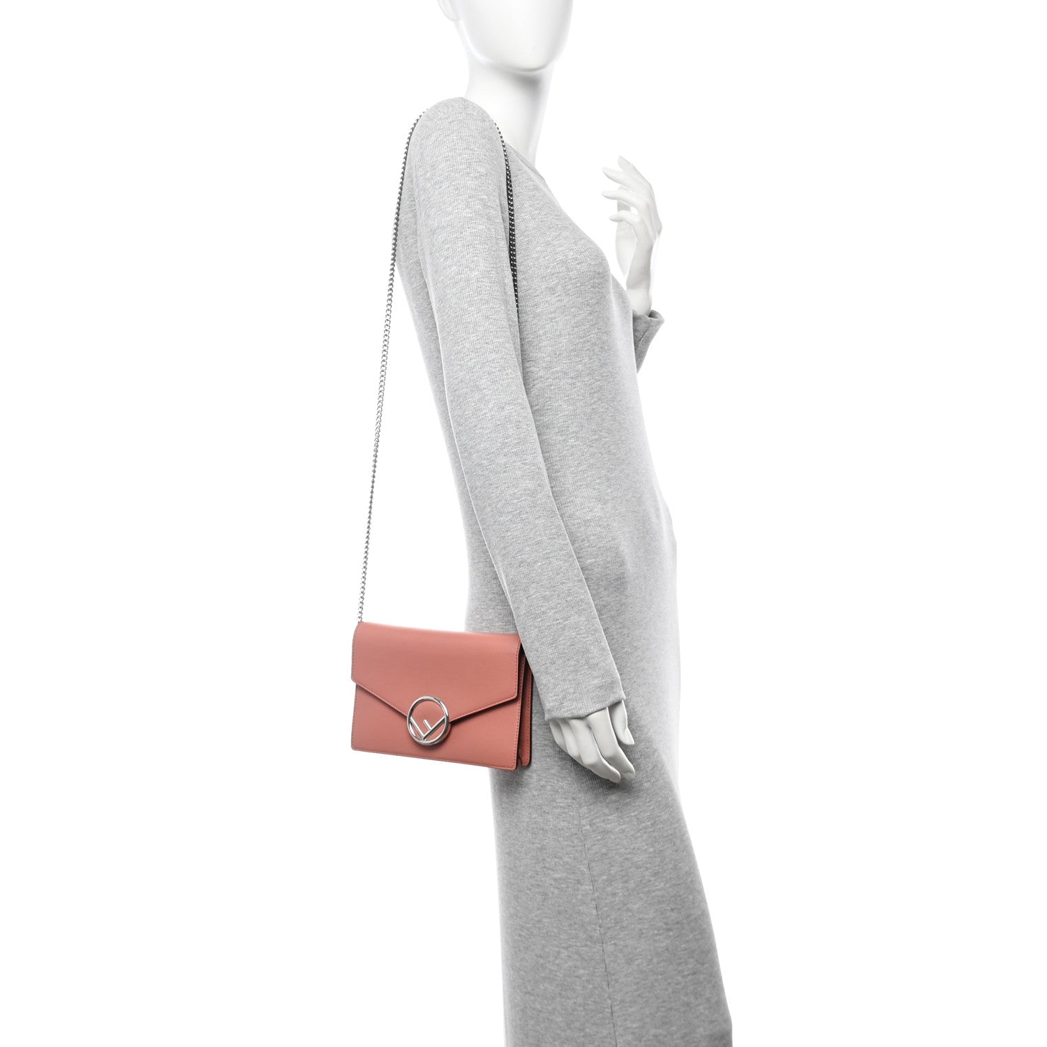 Fendi Vitello Cruise F is Fendi Medium Envelope Wallet on Chain Macaron 2 of 10