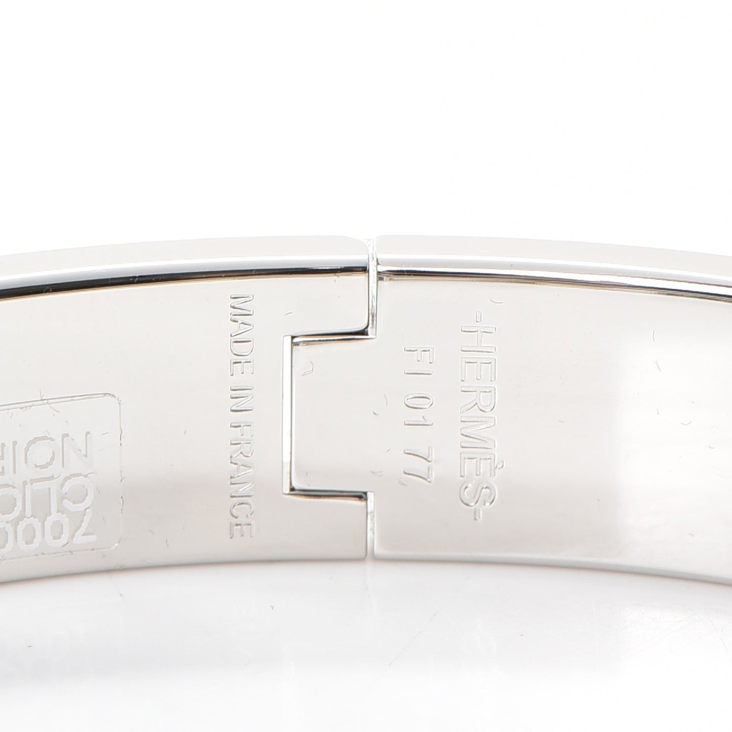 Enamel Narrow Clic Clac H Bracelet PM Black