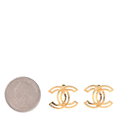 Chanel Metal Obazine CC Earrings Gold 2 of 5