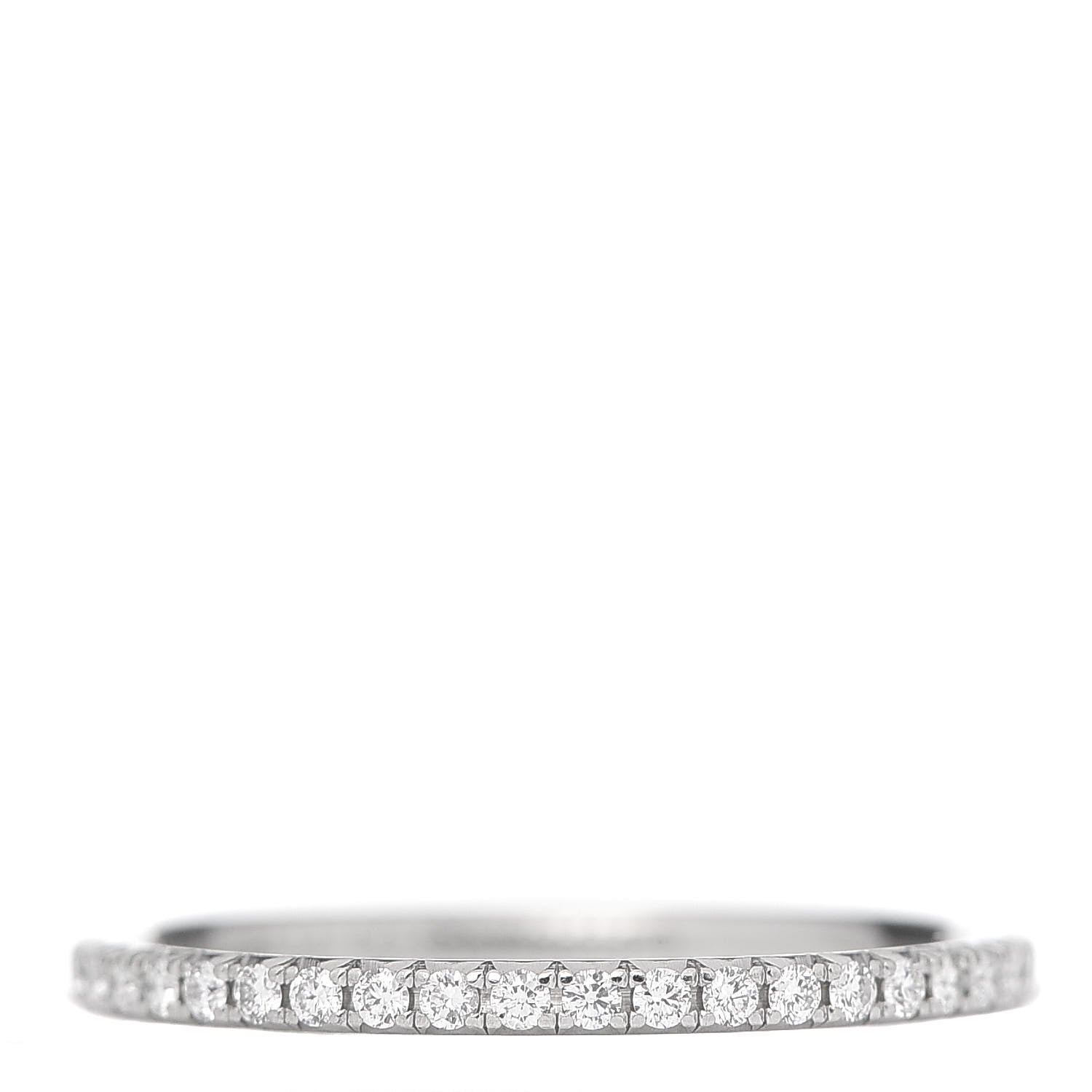 Tiffany Platinum Diamond .34ctw Soleste Eternity Band Ring 53 6.5 3 of 5