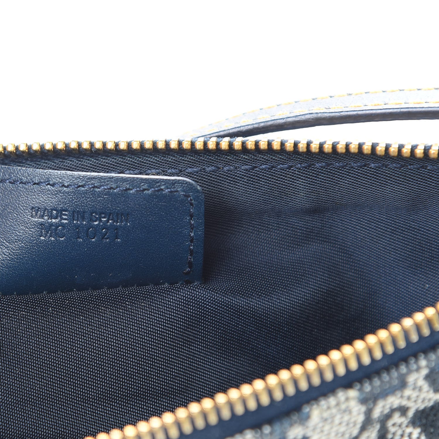 Christian Dior Monogram Mini Saddle Pochette Navy 7 of 12