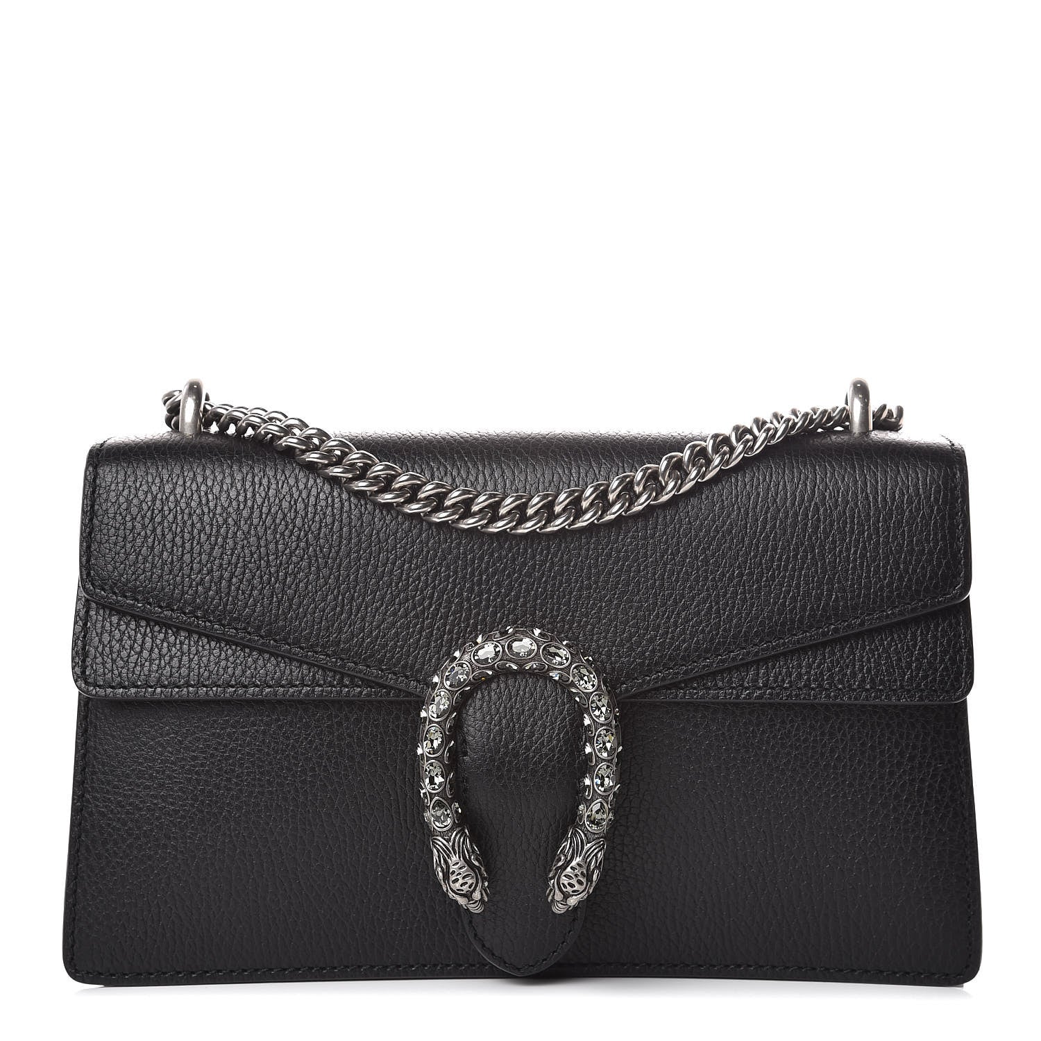 Gucci Pebbled Calfskin Small Dionysus Shoulder Bag Black 1 of 11