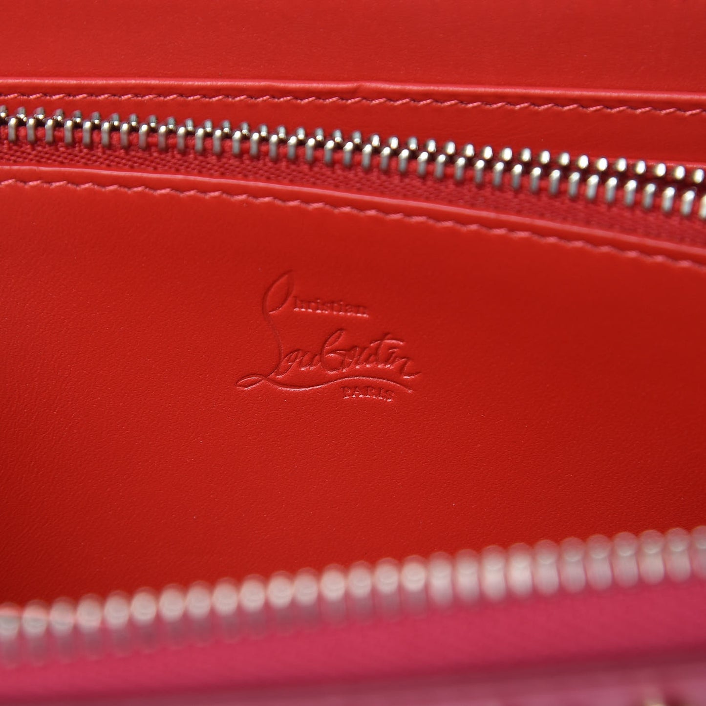 Calfskin Panettone Spiked Zip Around Wallet Rosa