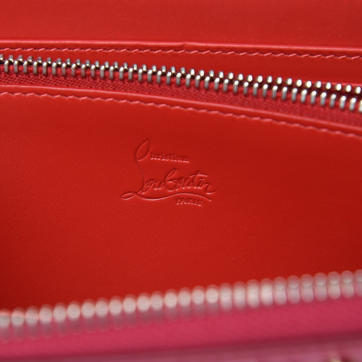 Christian Louboutin Calfskin Panettone Spiked Zip Around Wallet Rosa 6 of 7