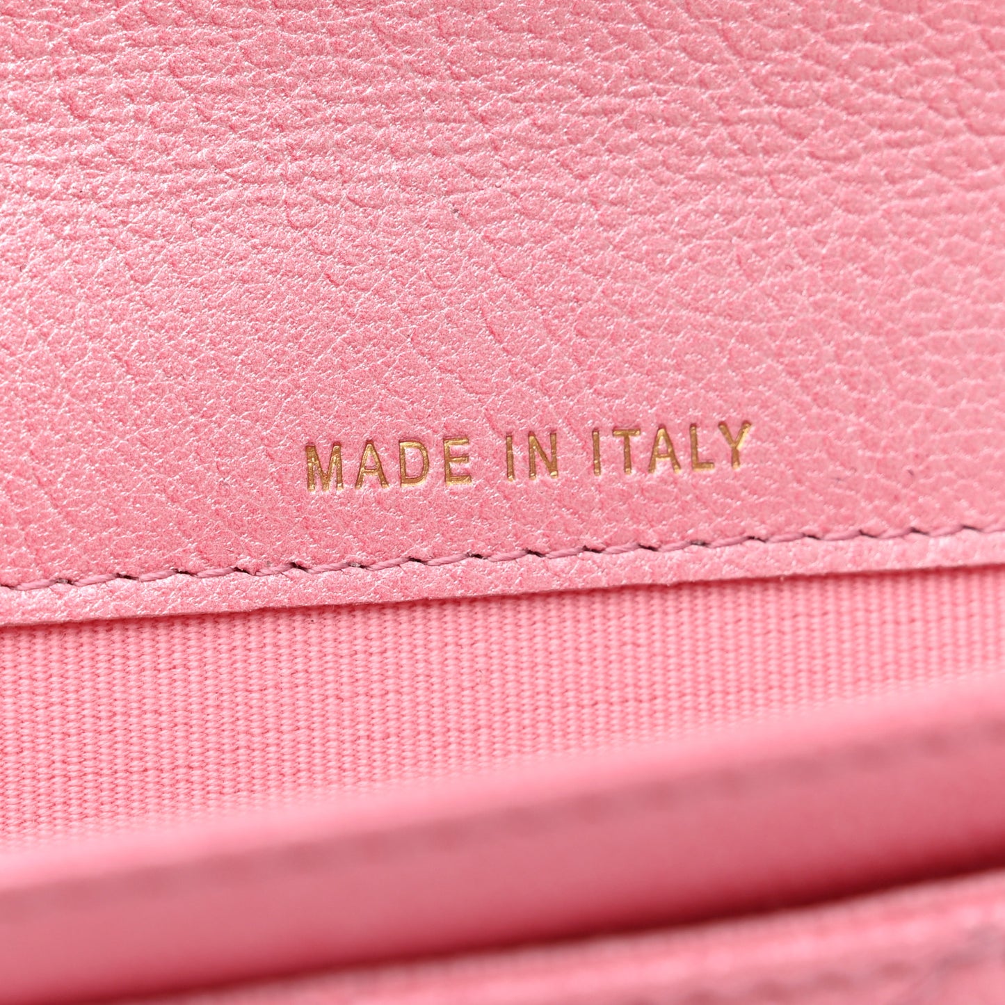 Cloudy Pearly Goatskin Quilted Flap Card Holder Wallet Light Pink